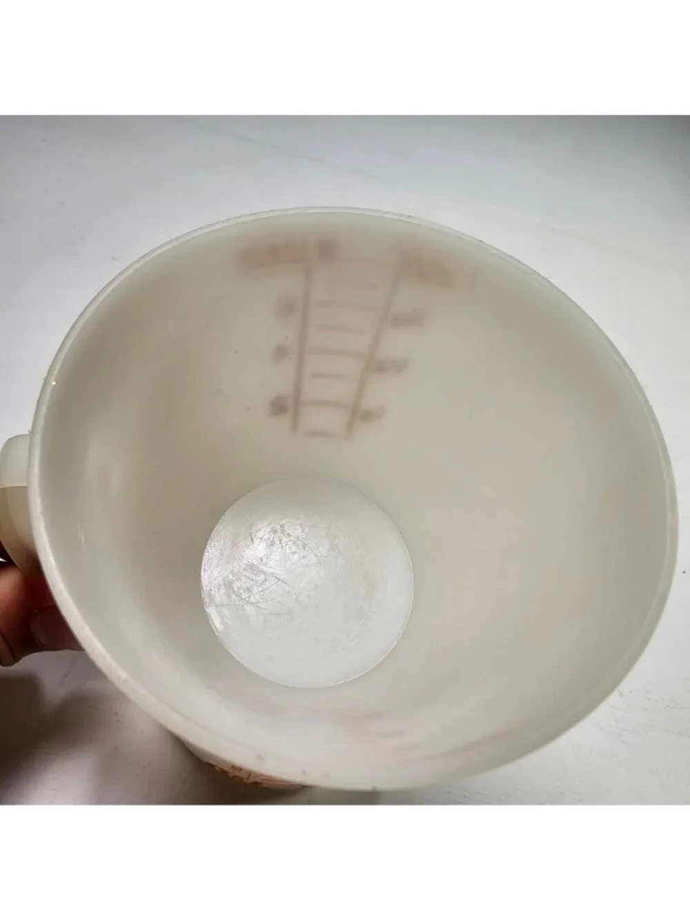 Vintage Tupperware Double-Sided Measuring Cup 1 Cup 8 Oz White Plastic